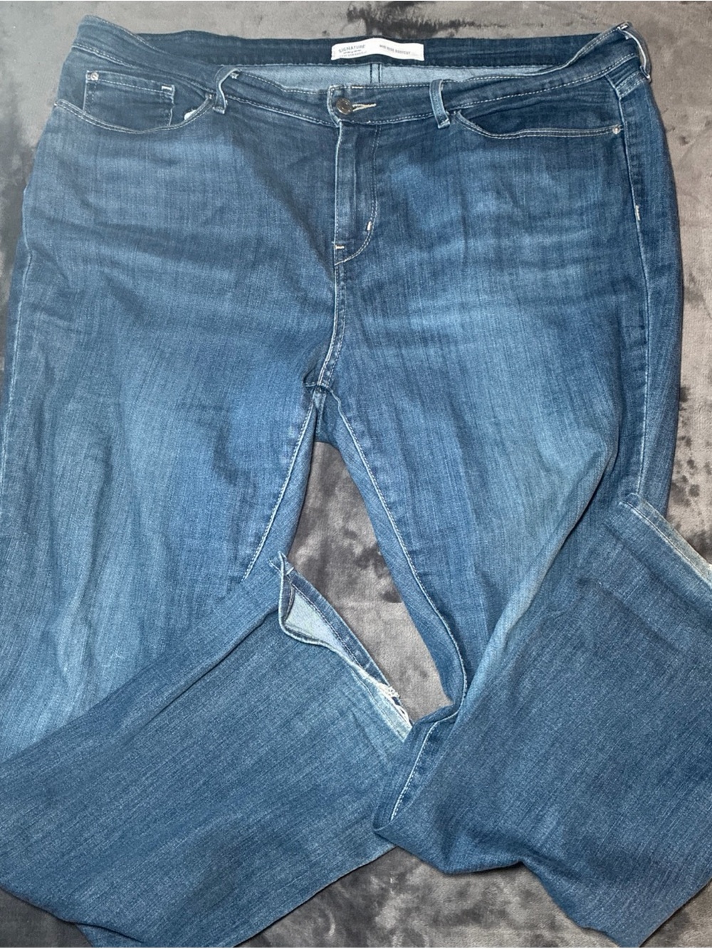 Signature by Levi Strauss Jeans Women's Dark Blue 20M Mid Rise Bootcut Stretch